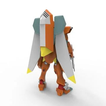 3D rendering of robots created by using a blender tool Stock Illustration