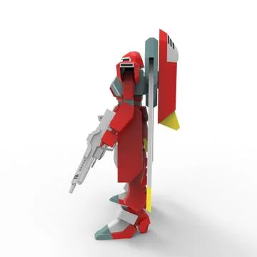 3D rendering of robots created by using a blender tool Stock Illustration