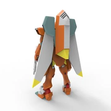 3D rendering of robots created by using a blender tool Stock Illustration