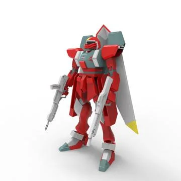 3D rendering of robots created by using a blender tool Stock Illustration