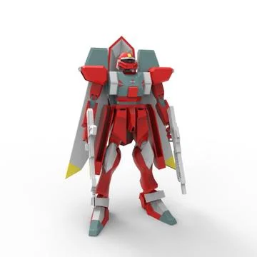 3D rendering of robots created by using a blender tool Stock Illustration