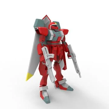 3D rendering of robots created by using a blender tool Stock Illustration