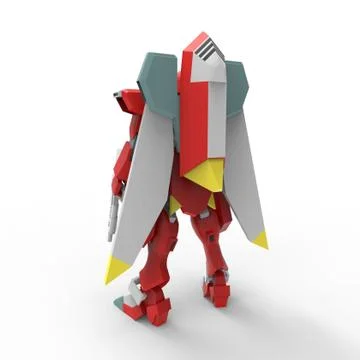 3D rendering of robots created by using a blender tool Stock Illustration