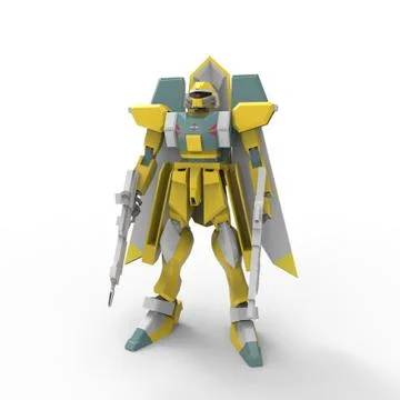 3D rendering of robots created by using a blender tool Stock Illustration