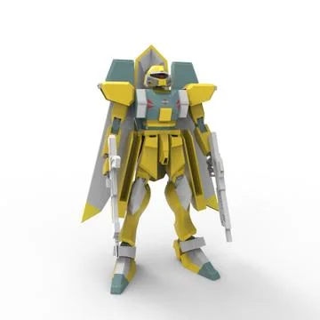 3D rendering of robots created by using a blender tool Stock Illustration