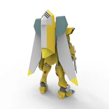 3D rendering of robots created by using a blender tool Stock Illustration