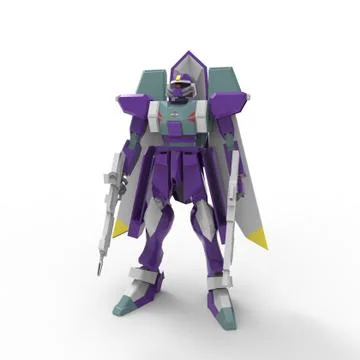 3D rendering of robots created by using a blender tool Stock Illustration