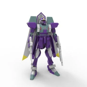 3D rendering of robots created by using a blender tool Stock Illustration