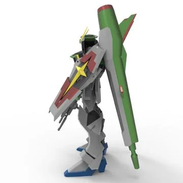 3d rendering of robots created by using a blender tool Stock Illustration