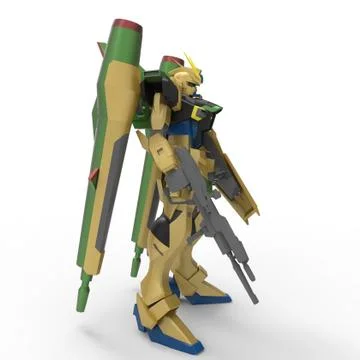 3d rendering of robots created by using a blender tool Stock Illustration