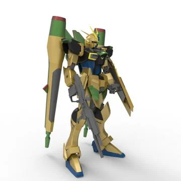 3d rendering of robots created by using a blender tool Stock Illustration