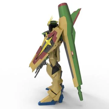 3d rendering of robots created by using a blender tool Stock Illustration