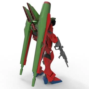 3d rendering of robots created by using a blender tool Stock Illustration