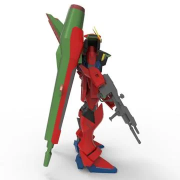 3d rendering of robots created by using a blender tool Ilustração Stock