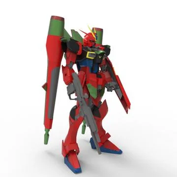 3d rendering of robots created by using a blender tool Stock Illustration