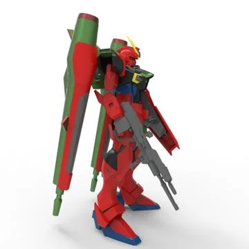 3d rendering of robots created by using a blender tool Stock Illustration