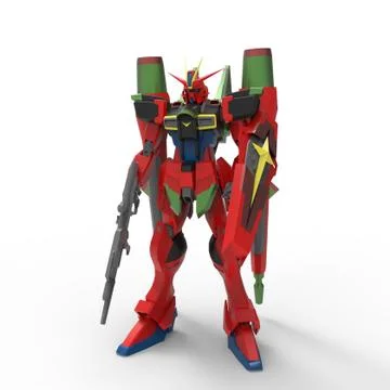 3d rendering of robots created by using a blender tool Stock Illustration