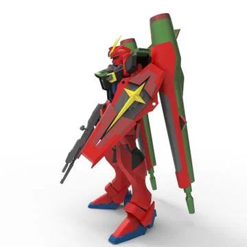 3d rendering of robots created by using a blender tool Stock Illustration