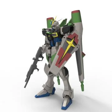 3d rendering of robots created by using a blender tool Stock Illustration