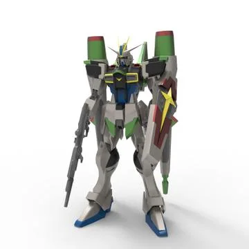 3d rendering of robots created by using a blender tool Stock Illustration