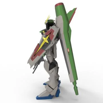 3d rendering of robots created by using a blender tool Stock Illustration