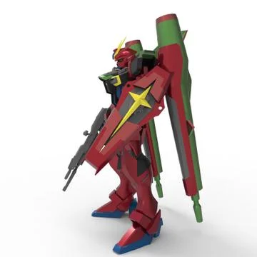 3d rendering of robots created by using a blender tool Stock Illustration