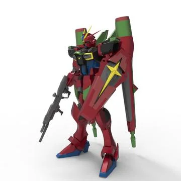 3d rendering of robots created by using a blender tool Stock Illustration