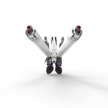 3d rendering of robots created by using a blender tool Stock Illustration