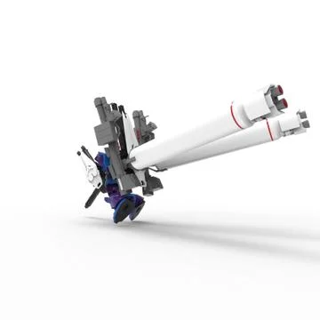 3d rendering of robots created by using a blender tool Stock Illustration