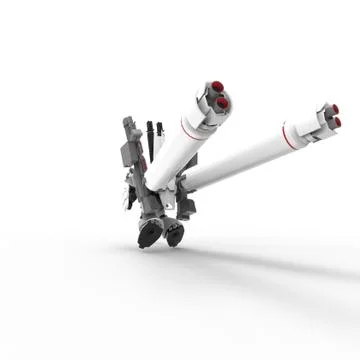 3d rendering of robots created by using a blender tool Stock Illustration