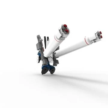 3d rendering of robots created by using a blender tool Stock Illustration