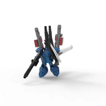 3d rendering of robots created by using a blender tool Stock Illustration