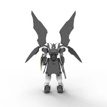 3d rendering of robots created by using a blender tool Stock Illustration