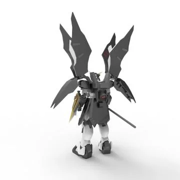 3d rendering of robots created by using a blender tool Stock Illustration