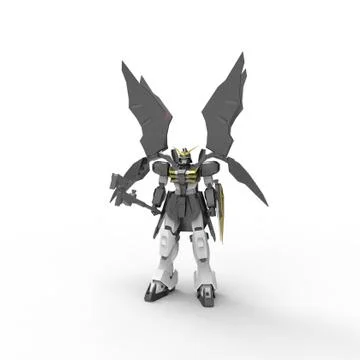 3d rendering of robots created by using a blender tool Stock Illustration