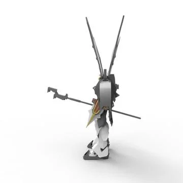 3d rendering of robots created by using a blender tool Stock Illustration