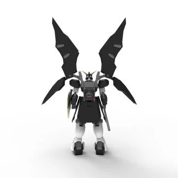 3d rendering of robots created by using a blender tool Stock Illustration