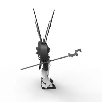 3d rendering of robots created by using a blender tool Stock Illustration