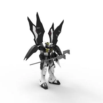 3d rendering of robots created by using a blender tool Stock Illustration