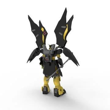 3d rendering of robots created by using a blender tool Stock Illustration