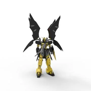 3d rendering of robots created by using a blender tool Stock Illustration