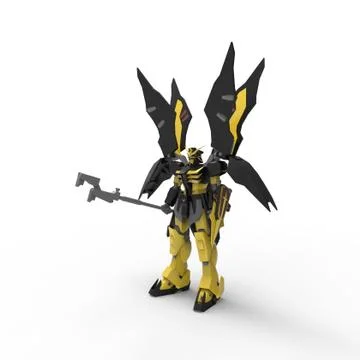 3d rendering of robots created by using a blender tool Stock Illustration