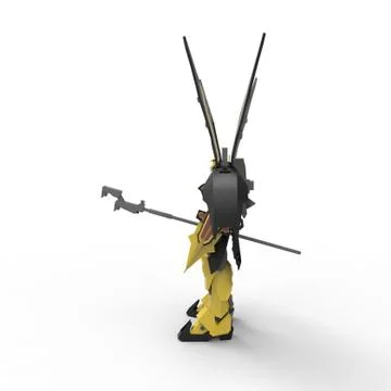 3d rendering of robots created by using a blender tool Stock Illustration