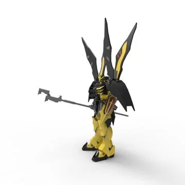 3d rendering of robots created by using a blender tool Stock Illustration