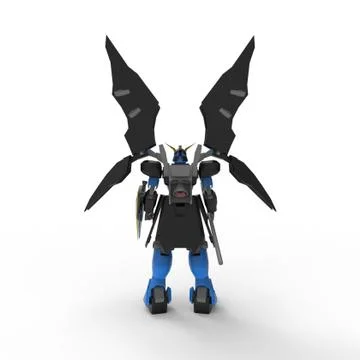 3d rendering of robots created by using a blender tool Stock Illustration