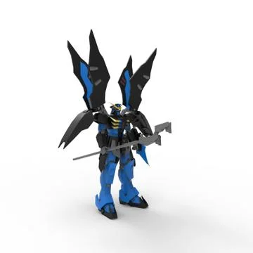 3d rendering of robots created by using a blender tool Stock Illustration