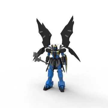 3d rendering of robots created by using a blender tool Stock Illustration