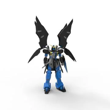 3d rendering of robots created by using a blender tool Stock Illustration