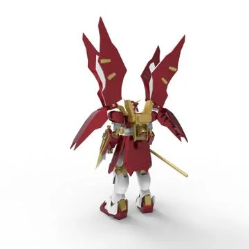 3d rendering of robots created by using a blender tool Stock Illustration