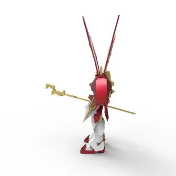 3d rendering of robots created by using a blender tool Stock Illustration